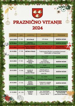 Spored dogodkov za Prazično Vitanje